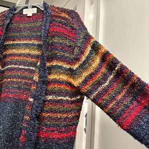 Y2K Fluffy multicolored cardigan